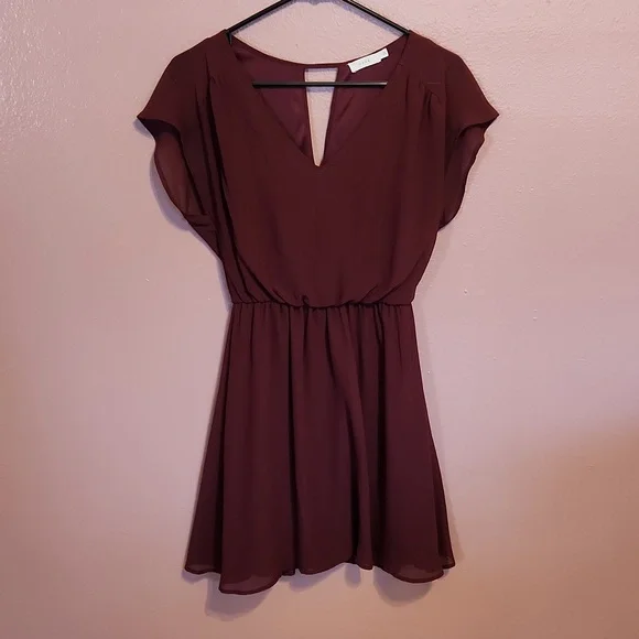Lush Dresses | Lush Burgundy Short Dress | Color: Red | Size: S | Rayzim7's Closet